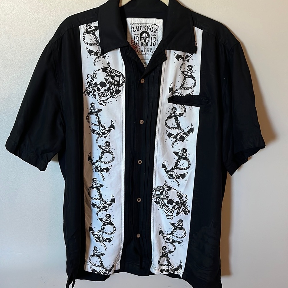 Lucky 13 Button Up Shirt M